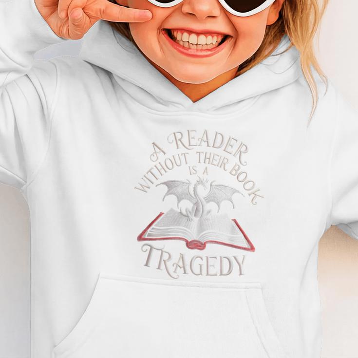 A Reader Without Their Book Is a Tragedy Back To School Graphic Toddler Hoodie