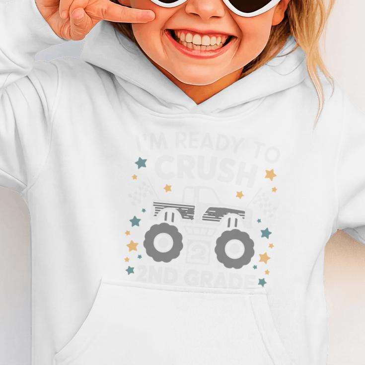 Im Ready To Crush 2nd Grade Boy Monster Truck Back To School Graphic Toddler Hoodie Im Ready To Crush 2nd Grade Boy Monster Truck Back To School Graphic Toddler Hoodie