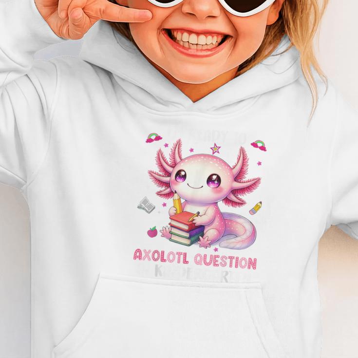 Ready To Kindergarten Axolotl Questions Back To School Girls Graphic Toddler Hoodie