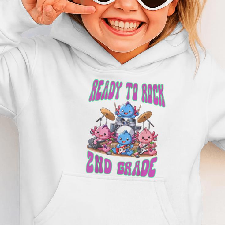 Ready To Rock 2nd Grade Back To School Axolotl 2024 School Graphic Toddler Hoodie Ready To Rock 2nd Grade Back To School Axolotl 2024 School Graphic Toddler Hoodie