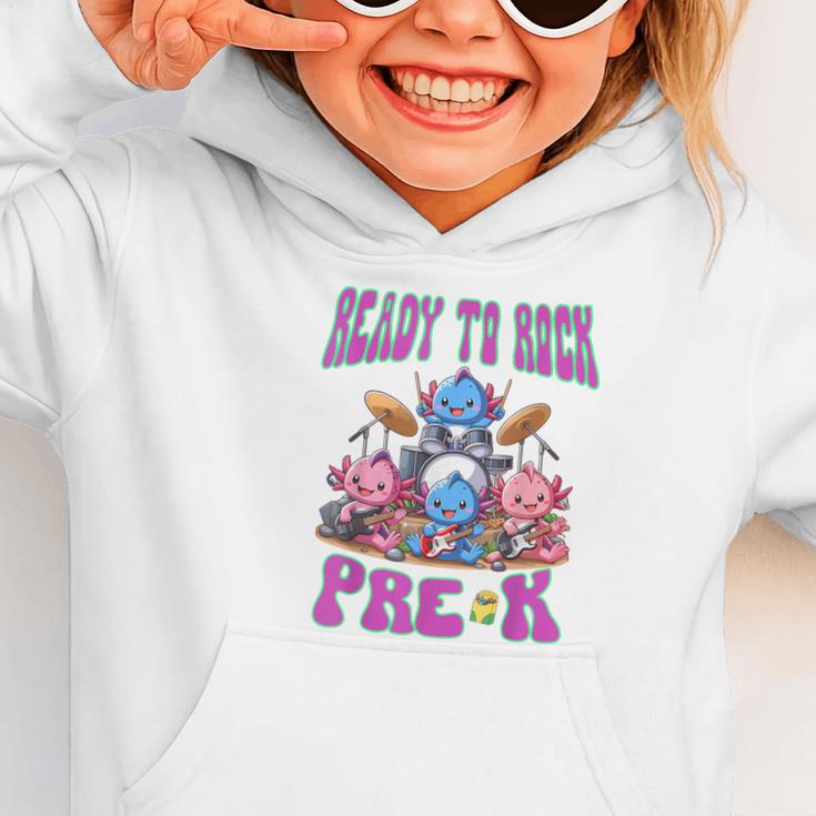 Ready To Rock Pre K Back To School Axolotl Preschool Graphic Toddler Hoodie Ready To Rock Pre K Back To School Axolotl Preschool Graphic Toddler Hoodie