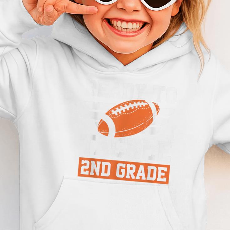 Ready To Tackle 2nd Grade Back To School Kids Football Graphic Toddler Hoodie