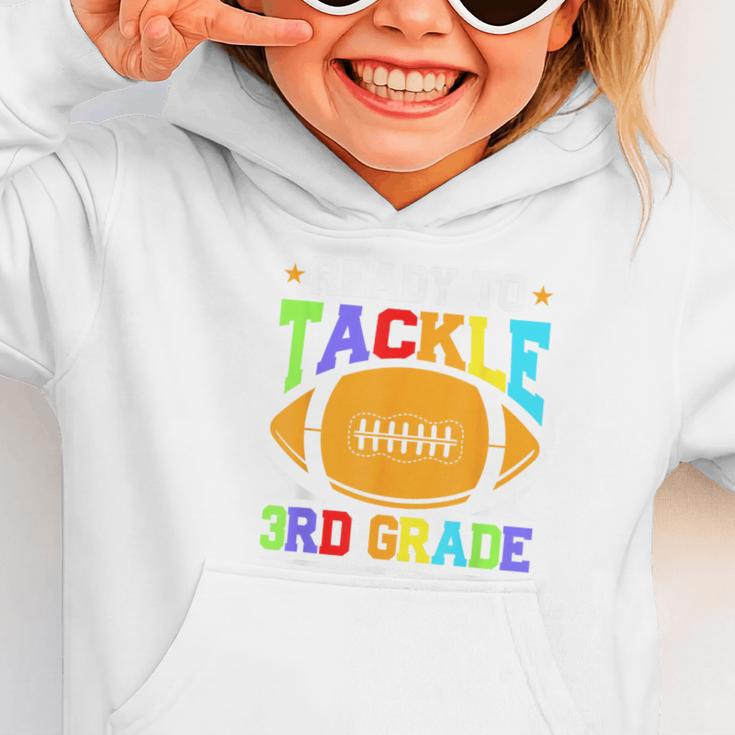 Ready To Tackle 3rd Grade Back To School Kids Football Graphic Toddler Hoodie