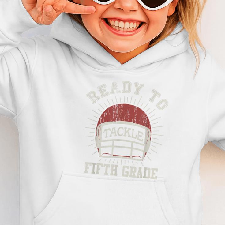 Ready To Tackle 5th Grade Back To School Football Graphic Toddler Hoodie Ready To Tackle 5th Grade Back To School Football Graphic Toddler Hoodie