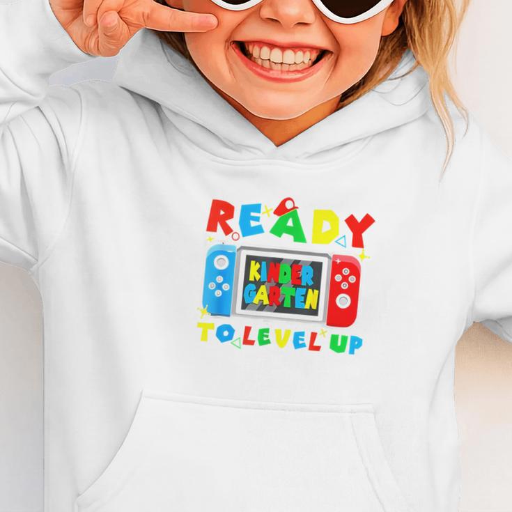 Retro Back To School Kindergarten Ready To Level Up Gamer Graphic Toddler Hoodie Retro Back To School Kindergarten Ready To Level Up Gamer Graphic Toddler Hoodie