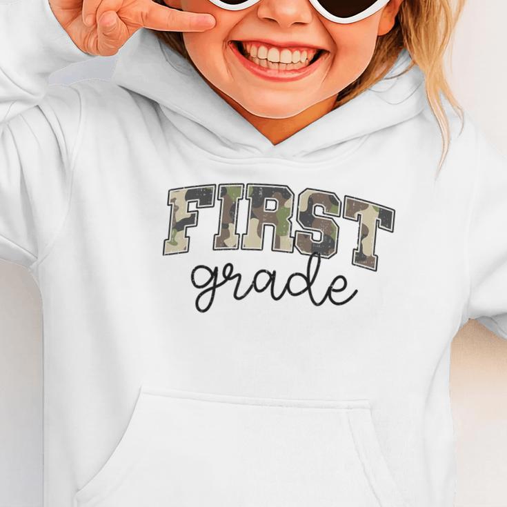 Retro First Grade Old Camo Back To School Boy Girl 1st Grade Graphic Toddler Hoodie Retro First Grade Old Camo Back To School Boy Girl 1st Grade Graphic Toddler Hoodie