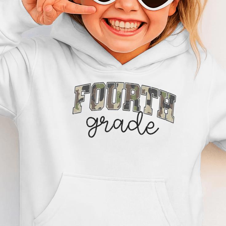 Retro Fourth Grade Camo Back To School Girls Boys 4th Grade Graphic Toddler Hoodie Retro Fourth Grade Camo Back To School Girls Boys 4th Grade Graphic Toddler Hoodie