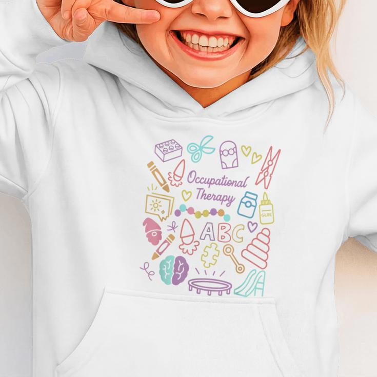 Retro Occupational Therapy Doodle Back To School Costume Graphic Toddler Hoodie