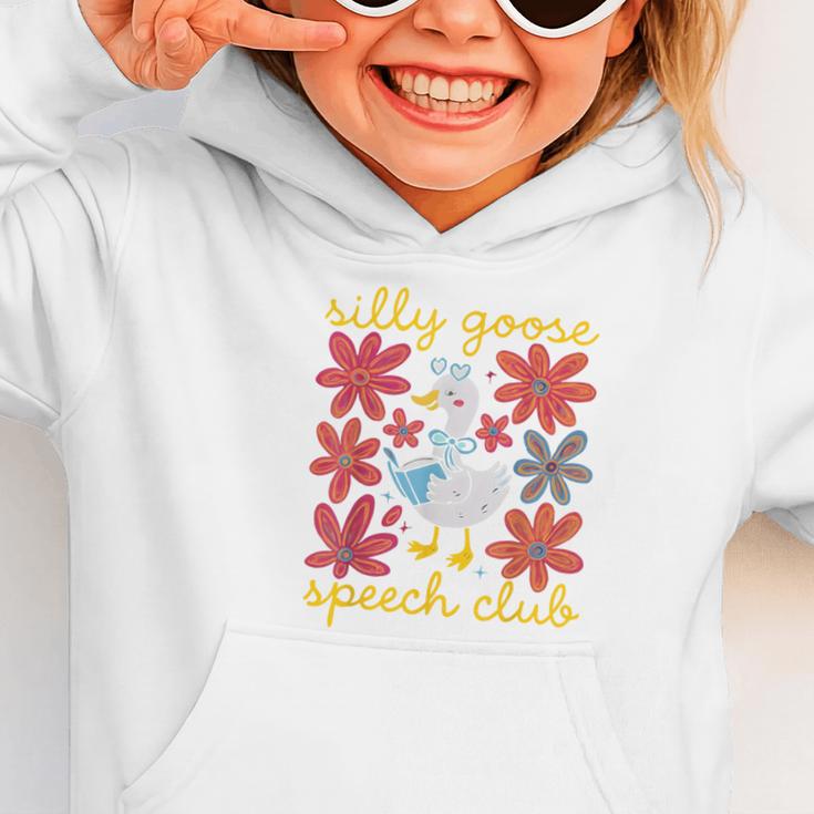Retro Silly Goose Speech Therapy SLP Back To School Graphic Toddler Hoodie Retro Silly Goose Speech Therapy SLP Back To School Graphic Toddler Hoodie