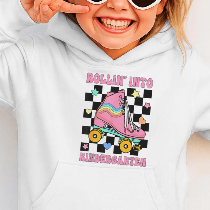 Rolling Into Kindergarten Roller Skating Girl Back To School Graphic Toddler Hoodie Rolling Into Kindergarten Roller Skating Girl Back To School Graphic Toddler Hoodie