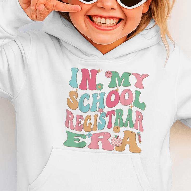 In My School Registrar Era Retro Back To School Graphic Toddler Hoodie In My School Registrar Era Retro Back To School Graphic Toddler Hoodie