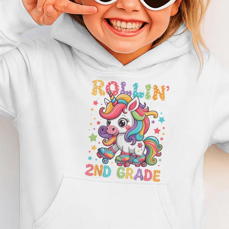 Second Grade Back To School First Day Girls Rollin Unicorn Graphic Toddler Hoodie Second Grade Back To School First Day Girls Rollin Unicorn Graphic Toddler Hoodie
