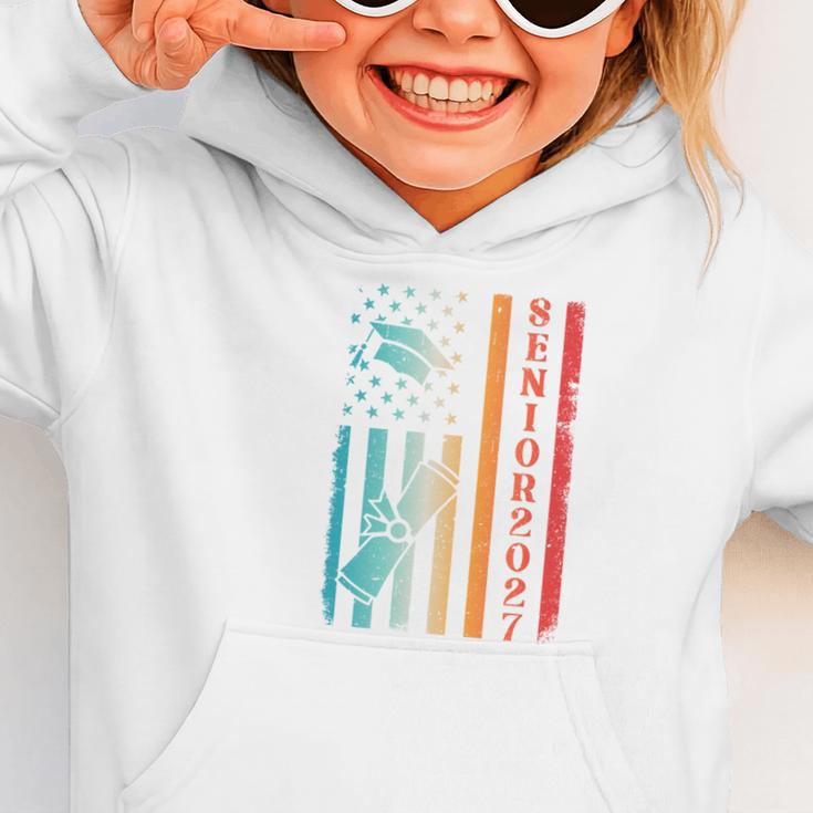 Senior 2027 Class Of 2027 Graduation USA Flag Back To School Performance Graphic Toddler Hoodie