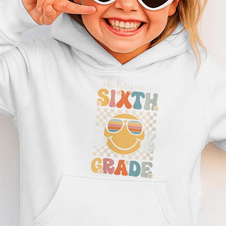 Sixth Grade Oh Hey Smile Retro Back To School 6th Grade Graphic Toddler Hoodie Sixth Grade Oh Hey Smile Retro Back To School 6th Grade Graphic Toddler Hoodie