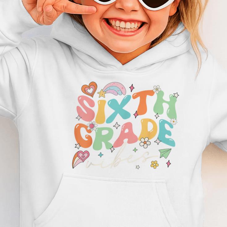Sixth Grade Vibes 6th Grade Team Groovy Back To School Graphic Toddler Hoodie Sixth Grade Vibes 6th Grade Team Groovy Back To School Graphic Toddler Hoodie