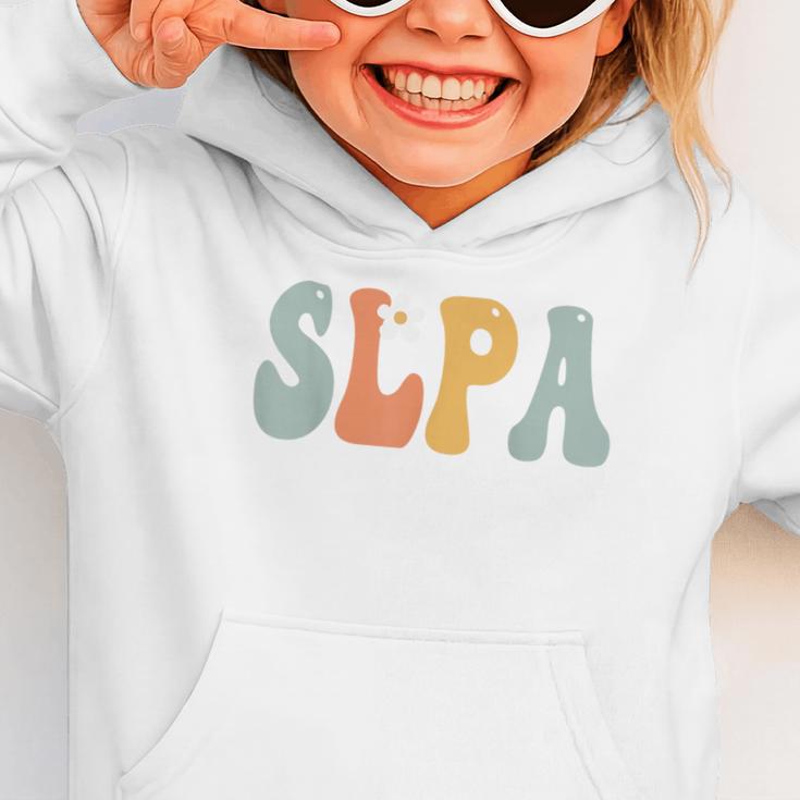 SLPA Groovy Women Appreciation Day Hello Back To School Graphic Toddler Hoodie SLPA Groovy Women Appreciation Day Hello Back To School Graphic Toddler Hoodie