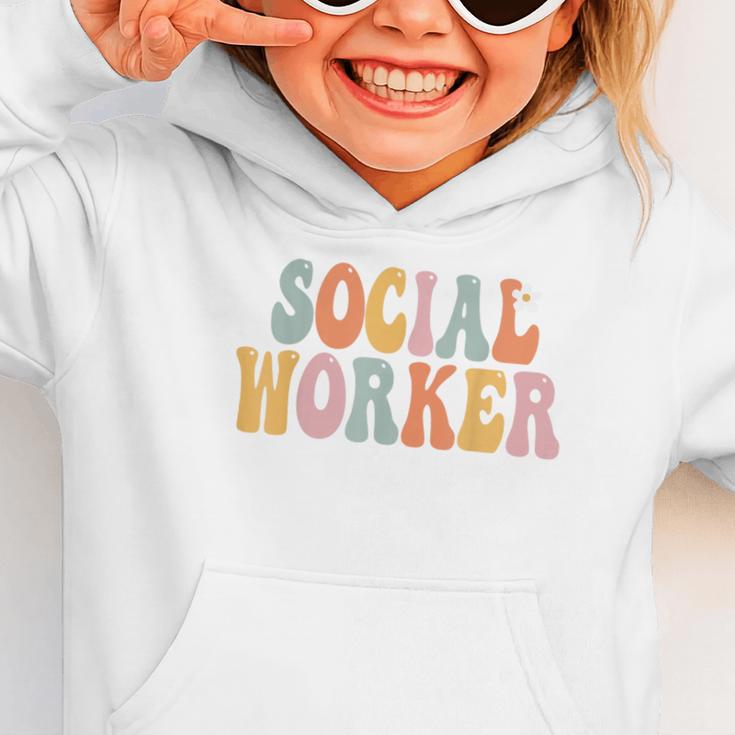 Social Worker Groovy Women Appreciation Day Back To School Graphic Toddler Hoodie Social Worker Groovy Women Appreciation Day Back To School Graphic Toddler Hoodie