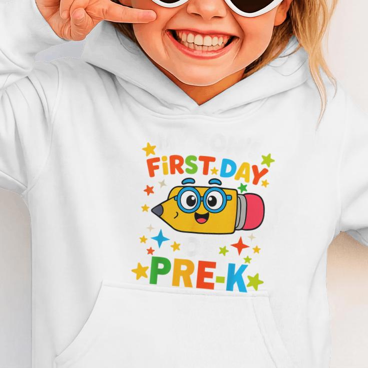 My Son's First Day Of Pre-K Back To School Kids Graphic Toddler Hoodie My Son's First Day Of Pre-K Back To School Kids Graphic Toddler Hoodie