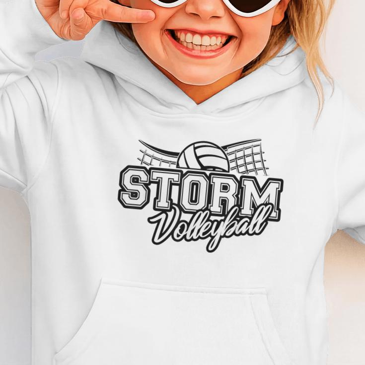 Storm Volleyball Back To School Spirit Graphic Toddler Hoodie Storm Volleyball Back To School Spirit Graphic Toddler Hoodie