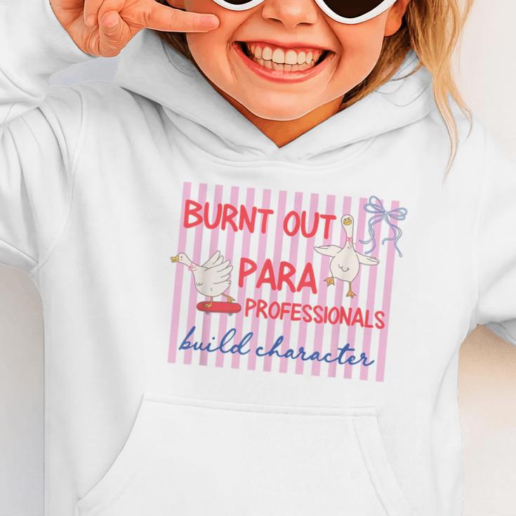 Striped Burnt Out Para Paraprofessional Back To School Graphic Toddler Hoodie Striped Burnt Out Para Paraprofessional Back To School Graphic Toddler Hoodie