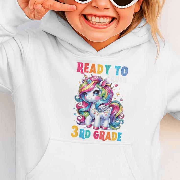 Student Unicorn Ready Back To School Crush 3rd Grade Girls Graphic Toddler Hoodie Student Unicorn Ready Back To School Crush 3rd Grade Girls Graphic Toddler Hoodie