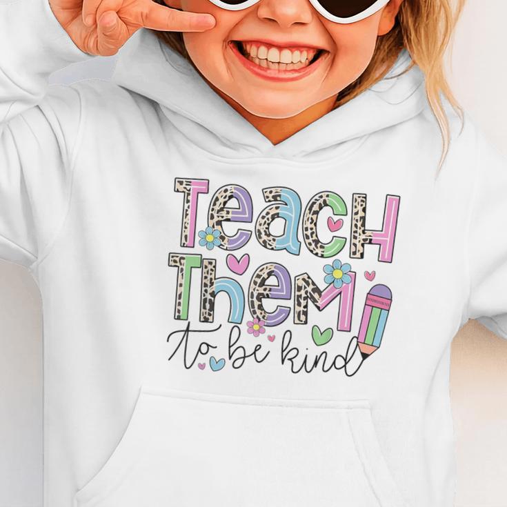 Teach Them To Be Kind Leopard Kindergarten Back To School Graphic Toddler Hoodie Teach Them To Be Kind Leopard Kindergarten Back To School Graphic Toddler Hoodie