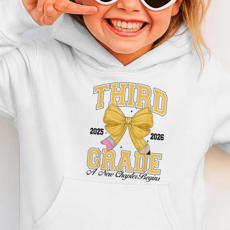 Third Grade Back To School First Day Pencil Bow 2025 Girls Graphic Toddler Hoodie Third Grade Back To School First Day Pencil Bow 2025 Girls Graphic Toddler Hoodie