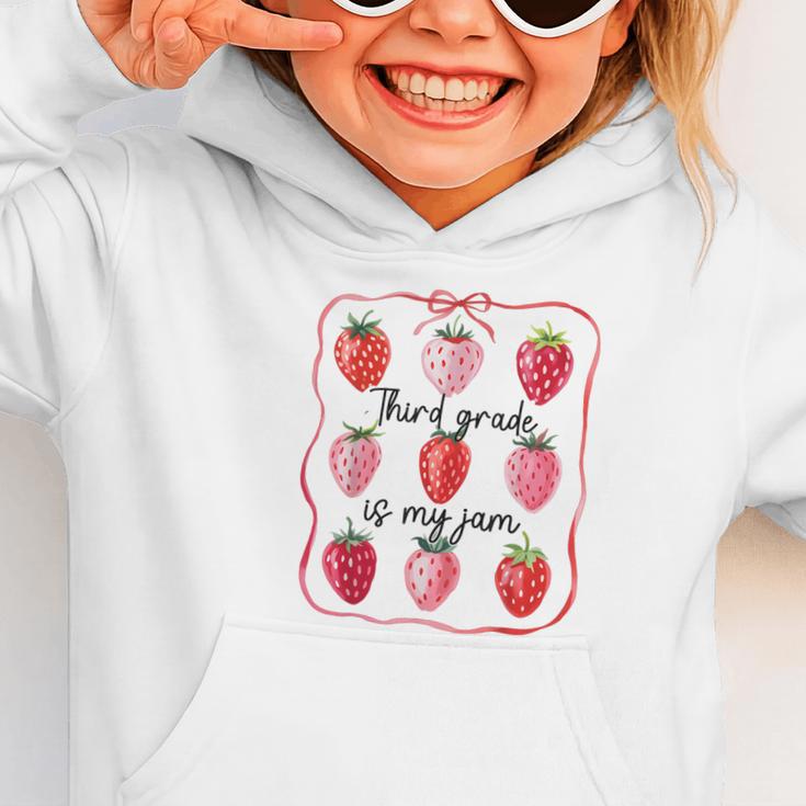 Third Grade Is My Jam Strawberry 3rd Grade Back To School Graphic Toddler Hoodie