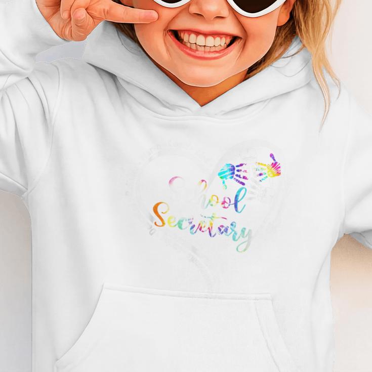 Tie Dye Heart School Secretary Life Tee Cute Back To School Graphic Toddler Hoodie