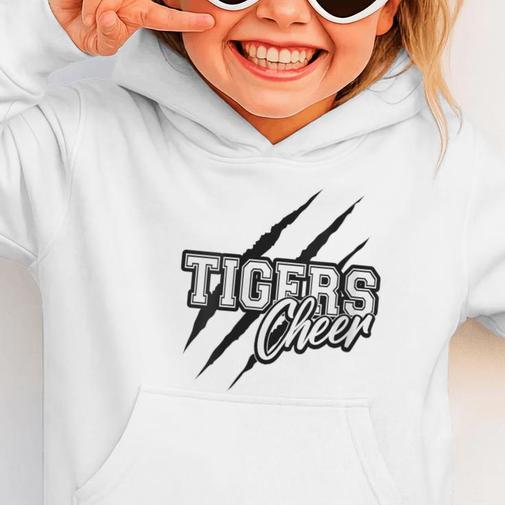 Tigers Cheer Back To School Cheerleading Team Spirit Graphic Toddler Hoodie Tigers Cheer Back To School Cheerleading Team Spirit Graphic Toddler Hoodie