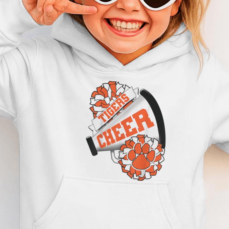 Tigers Cheerleading Back To School Cheer Team Spirit Orange Graphic Toddler Hoodie Tigers Cheerleading Back To School Cheer Team Spirit Orange Graphic Toddler Hoodie