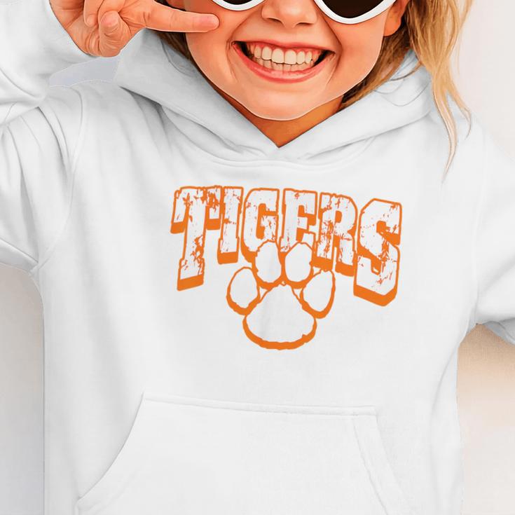 Tigers School Spirit Mascot Back To School Orange Graphic Toddler Hoodie