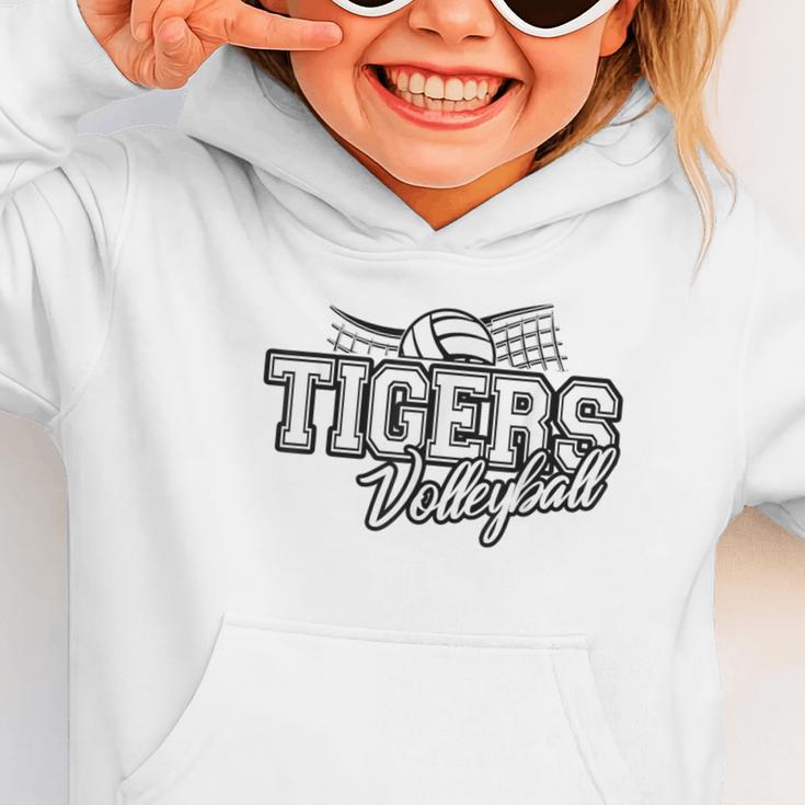 Tigers Volleyball Back To School Spirit Graphic Toddler Hoodie Tigers Volleyball Back To School Spirit Graphic Toddler Hoodie
