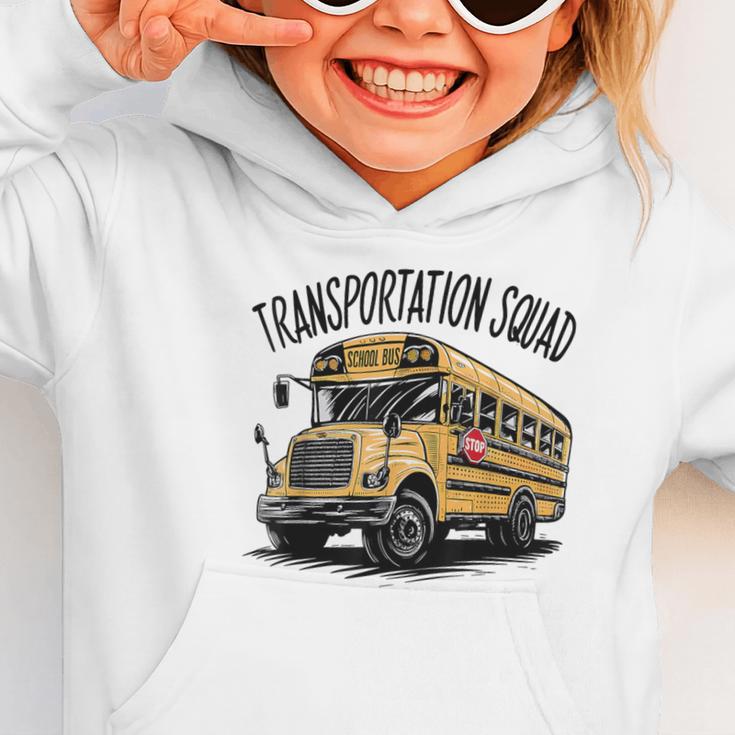Transportation Squad Bus Drivers Back To School Graphic Toddler Hoodie Transportation Squad Bus Drivers Back To School Graphic Toddler Hoodie