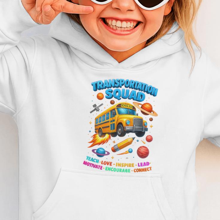 Transportation Squad School Bus Back To School Retro Graphic Toddler Hoodie Transportation Squad School Bus Back To School Retro Graphic Toddler Hoodie