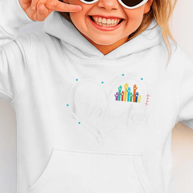 Volunteer Heart Back To School Art Vintage Graphic Toddler Hoodie
