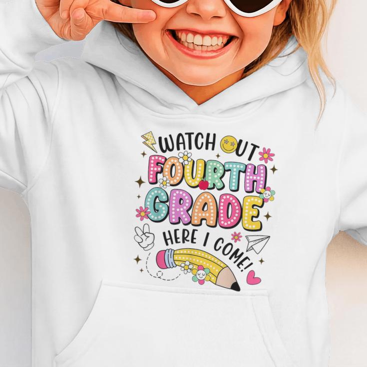 Watch Out Fourth Grade Here I Come Shirt Kids Back To School Graphic Toddler Hoodie