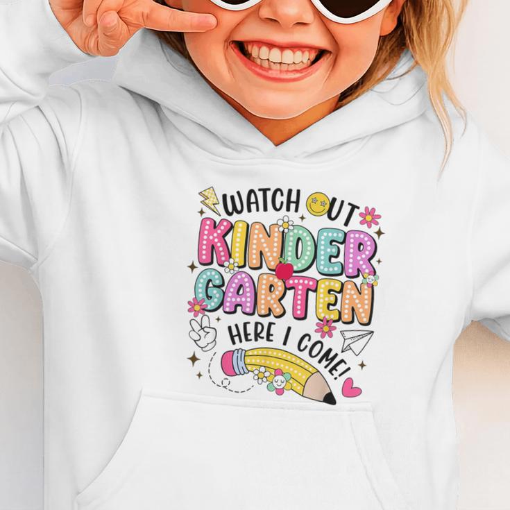 Watch Out KinderGarten Here I Come Shirt Kids Back To School Graphic Toddler Hoodie Watch Out KinderGarten Here I Come Shirt Kids Back To School Graphic Toddler Hoodie