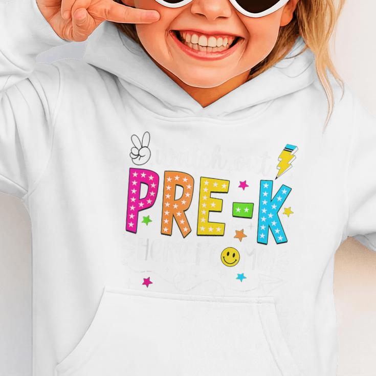 Watch Out Pre-K Here I Come Back To School Boys Girls Kids Graphic Toddler Hoodie Watch Out Pre-K Here I Come Back To School Boys Girls Kids Graphic Toddler Hoodie