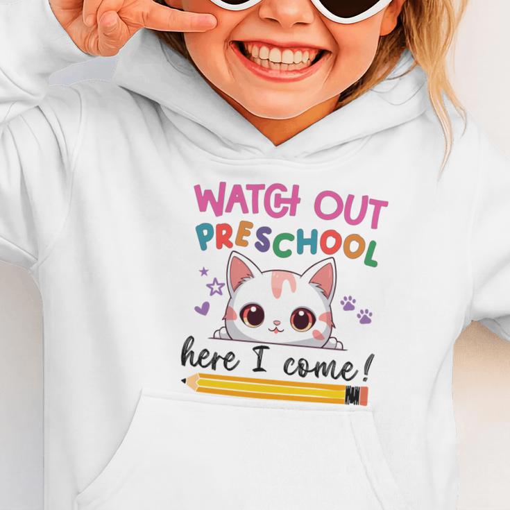 Watch Out Preschool Here I Come Girls Back To School Performance Graphic Toddler Hoodie Watch Out Preschool Here I Come Girls Back To School Performance Graphic Toddler Hoodie