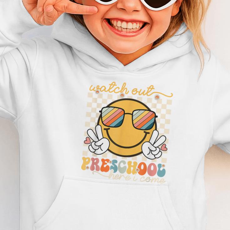 Watch Out Preschool Grade Here I Come Back To School Graphic Toddler Hoodie Watch Out Preschool Grade Here I Come Back To School Graphic Toddler Hoodie