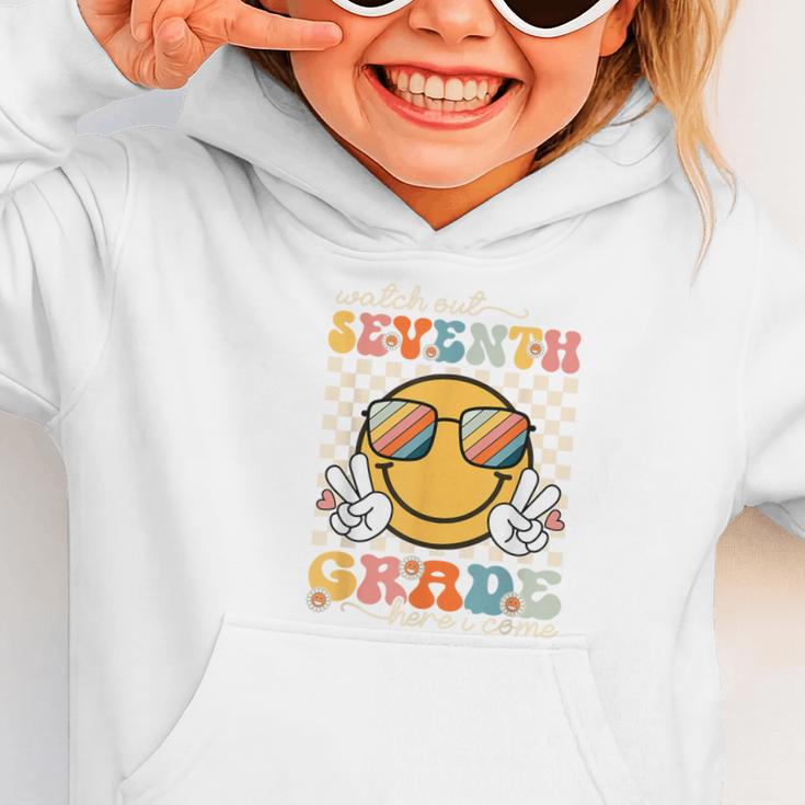 Watch Out Seventh Grade Here I Come Back To School 7th Grade Graphic Toddler Hoodie