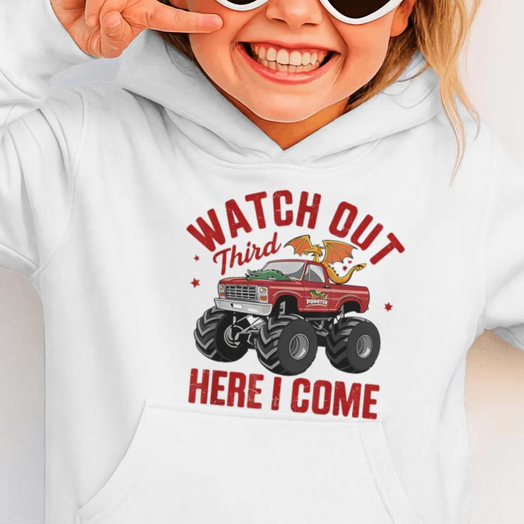 Watch Out Third Here I Came Dragon Back To School Summer Tee Graphic Toddler Hoodie