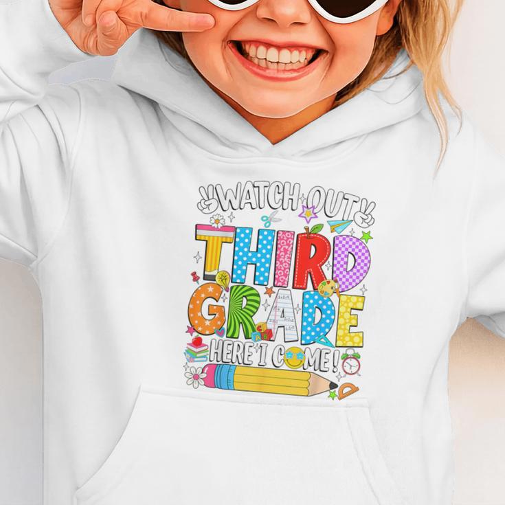 Watch Out Third Grade Here I Come Back To School Girls Kids Graphic Toddler Hoodie Watch Out Third Grade Here I Come Back To School Girls Kids Graphic Toddler Hoodie