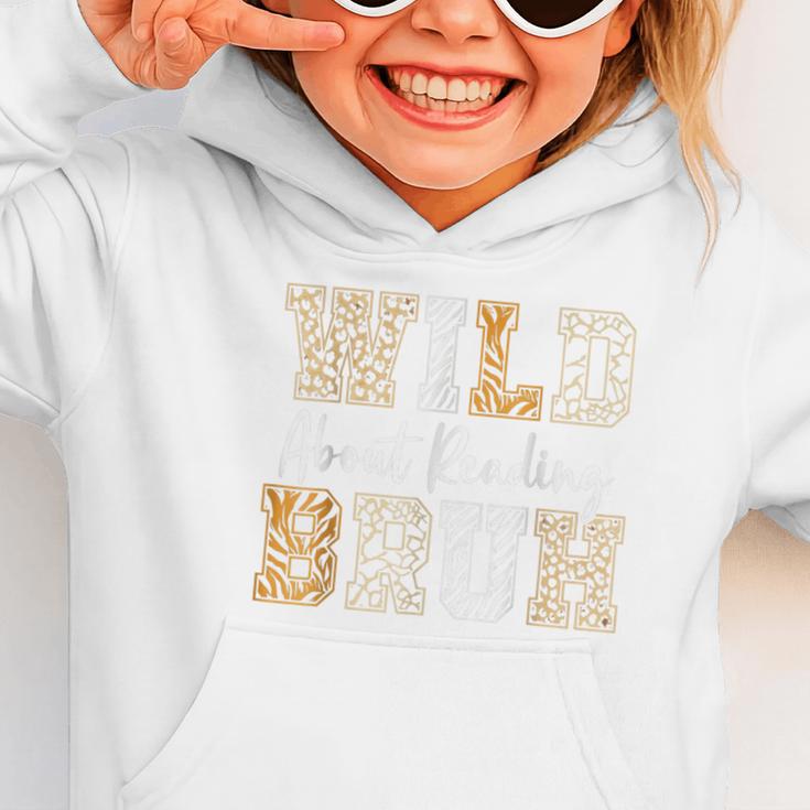 Wild About Reading Kid Love Wild Animal Books Back To School Graphic Toddler Hoodie Wild About Reading Kid Love Wild Animal Books Back To School Graphic Toddler Hoodie