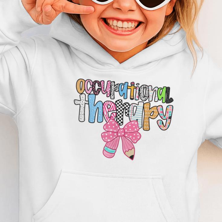 Women Occupational Therapy OT Pencil Bow Back To School COTA Graphic Toddler Hoodie Women Occupational Therapy OT Pencil Bow Back To School COTA Graphic Toddler Hoodie