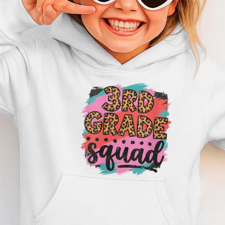 Women's Third 3rd Grade Squad Back To School Animal Print Girl Tee Graphic Toddler Hoodie