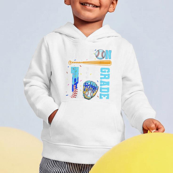 1st Grade Back To School Baseball Drip Ice Cream Game On Graphic Toddler Hoodie 1st Grade Back To School Baseball Drip Ice Cream Game On Graphic Toddler Hoodie