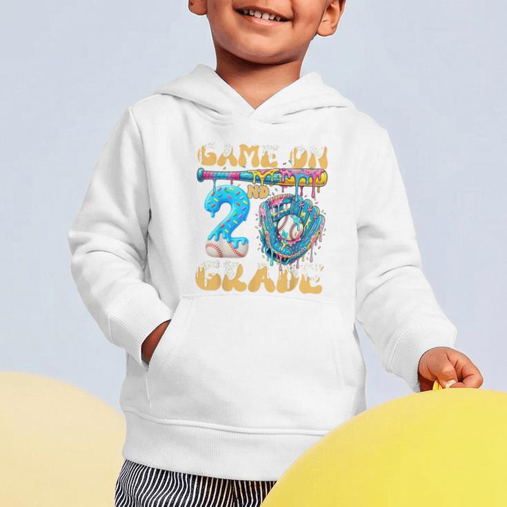 2nd Grade Back To School Baseball Drip Ice Cream Game On Graphic Toddler Hoodie 2nd Grade Back To School Baseball Drip Ice Cream Game On Graphic Toddler Hoodie
