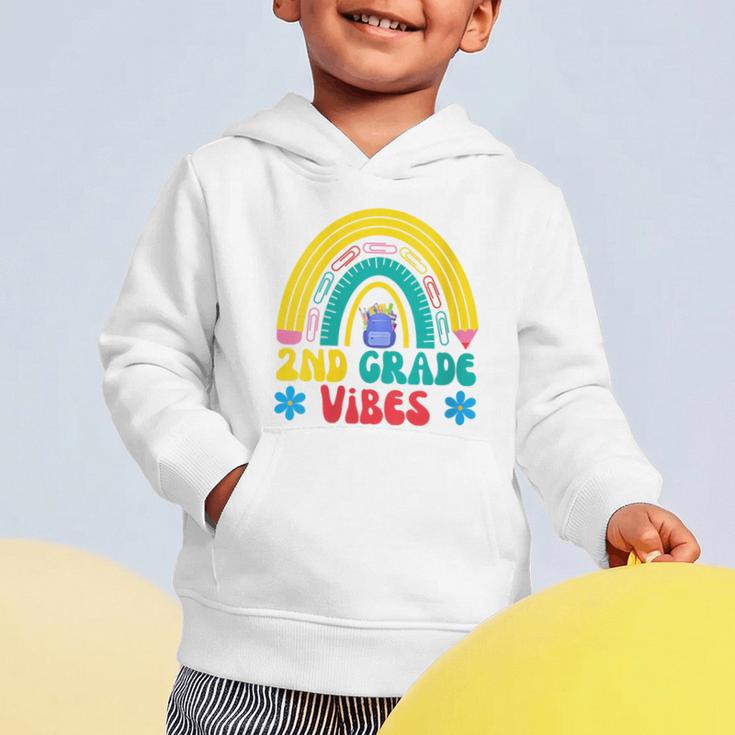 2nd Grade Vibes Back To School Rainbow Second Grade Graphic Toddler Hoodie 2nd Grade Vibes Back To School Rainbow Second Grade Graphic Toddler Hoodie